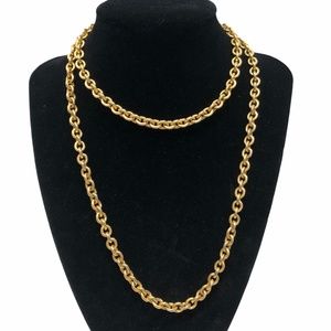 VINTAGE JOAN RIVERS GOLD TONE CABLE CHAIN 32" NECKLACE
